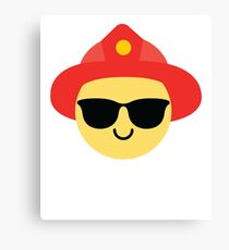Fireman Emoji Canvas Print