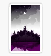Pegatina bosque de orgullo asexual