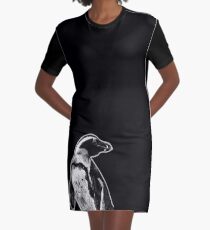 Leucism: African Penguin Graphic T-Shirt Dress