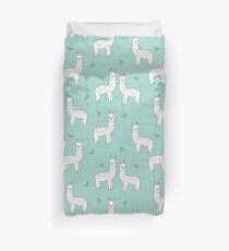Alpaca - Mint by Andrea Lauren Duvet Cover