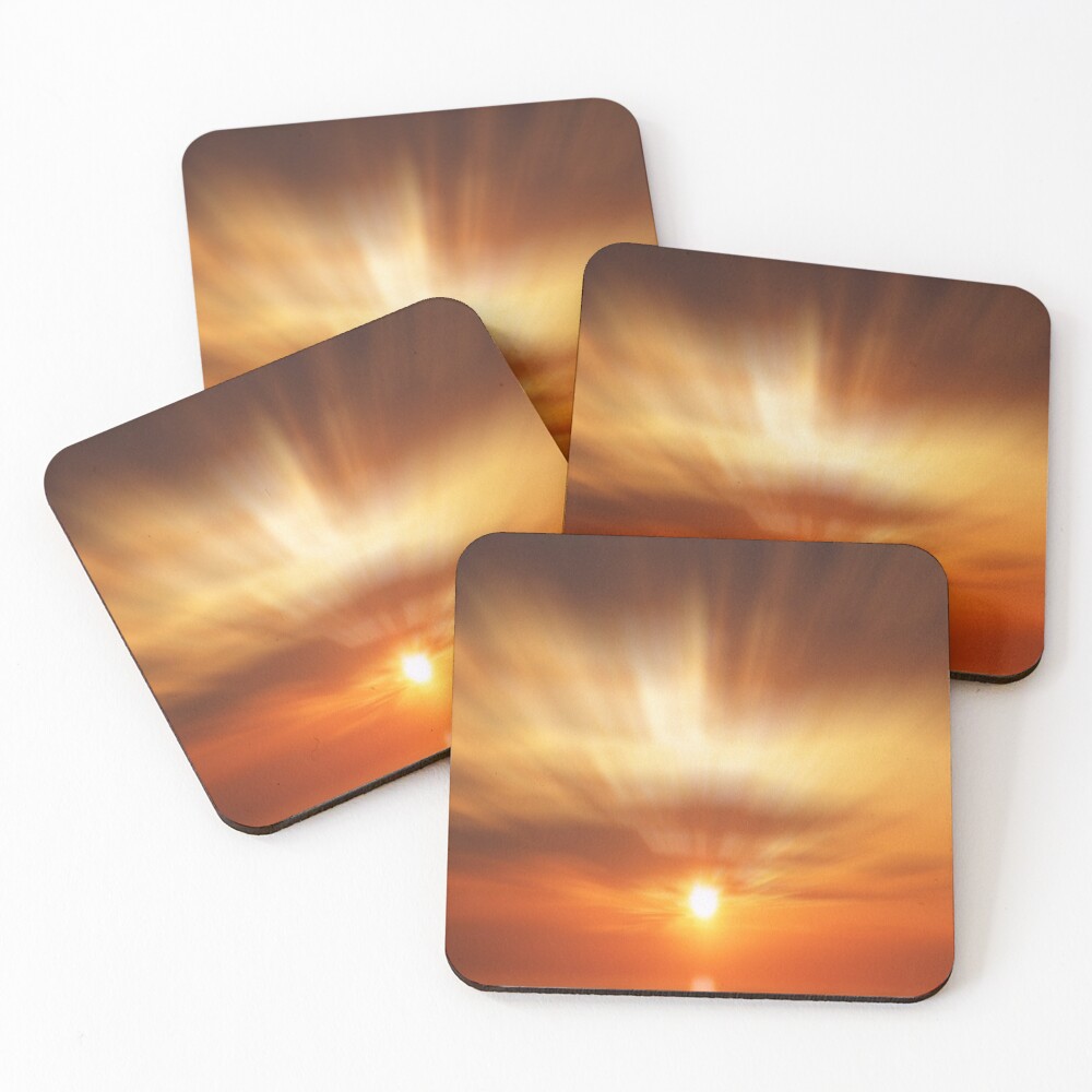 A golden dawn Coasters (Set of 4)