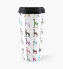 Wunderliches rosafarbenes Blumensparren-Giraffenmuster Thermobecher