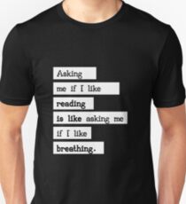 Reading is Breathing Unisex T-Shirt