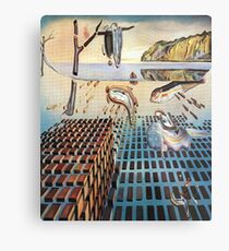 Die Desintegration des Beharrens des Gedächtnisses - Salvador Dalí Metallbild