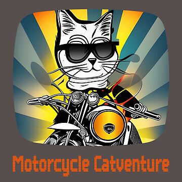 Motorcycle Catventure - Funny Cat on a Yellow Motorcycle