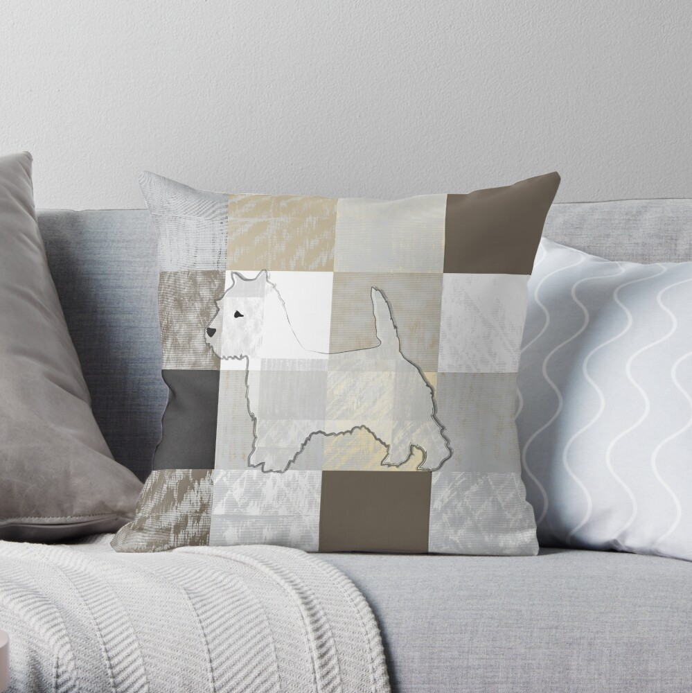 westie throw pillow