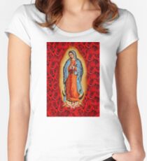 VIRGEN DE GUADALUPE Tailliertes Rundhals-Shirt