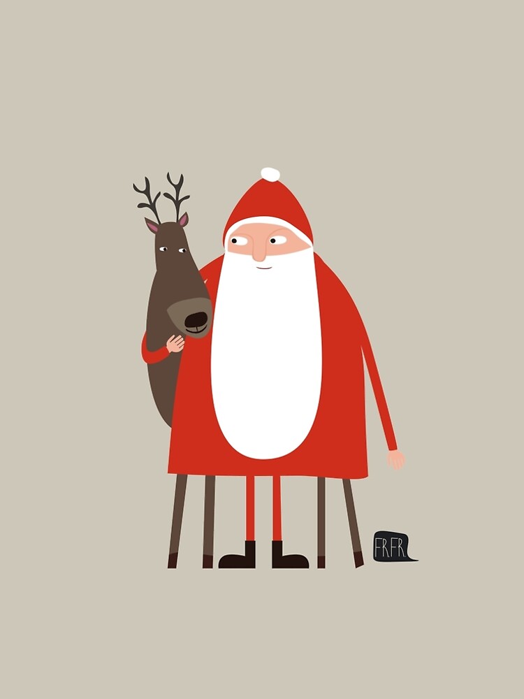 Santa and his reindeer / Weihnachtsmann mit Rentier by FrFr