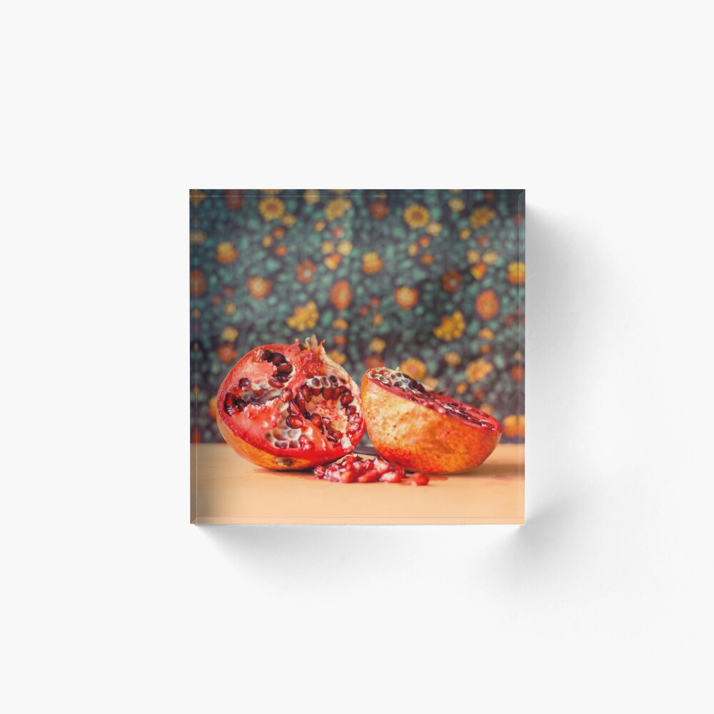 Pomegranate Acrylic Block