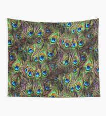 Peacock Feathers Invasion Wall Tapestry