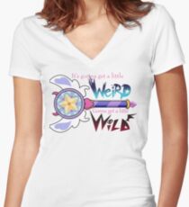 Star Wand Women's Fitted V-Neck T-Shirt