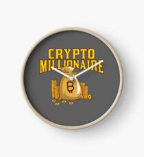 Bitcoin Millionaire Crypto Shirt | Cryptocurrency Hoodie | Bitcoin Shirts | Crypto Apparel | HODL Shirt | Funny Crypto Clothing | Ethereum T Shirt | Bitcoin Swag Clock