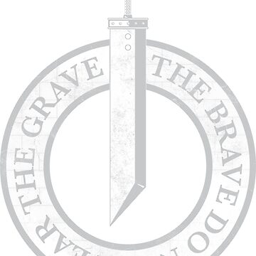 FFVII - The Brave Do Not Fear The Grave (Meteor Black Alt.) Essential  T-Shirt for Sale by JRPomazon