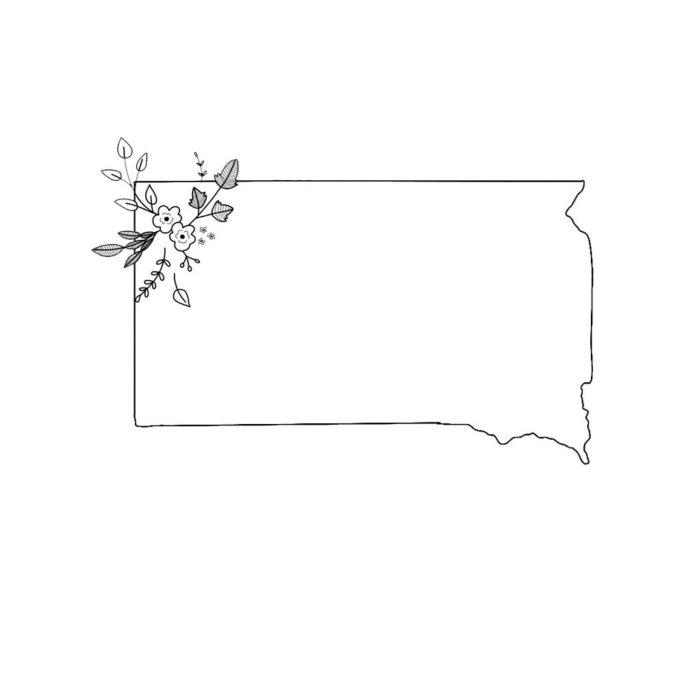 "Floral South Dakota" by ssarahalbanesee Redbubble