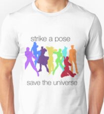 Camiseta ajustada JJBA: ¡Huelga una pose, salva al UNIVERSO!