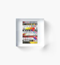 VHS Tapes Acrylic Block