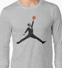 Obama schwarzer Anzug x Jumpman Langarmshirt