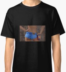 Sexy Denim Hot Pants Babe Classic T-Shirt