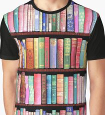 Bücherwurm Antike Bücher Grafik T-Shirt