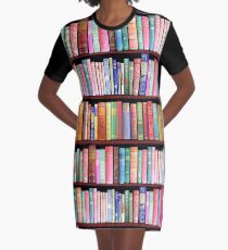 Bücherwurm Antike Bücher T-Shirt Kleid