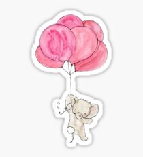elephant on a balloon Sticker