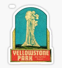 Vintage Yellowstone National Park decal USA old faithful Sticker