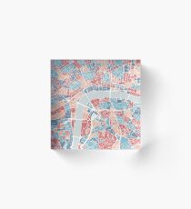 Colorful London map Acrylic Block