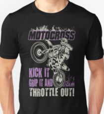Dirt Bike Throttle Out Womens Slim Fit T-Shirt
