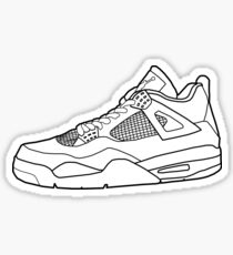 Jordan 4 sneaker outline Sticker