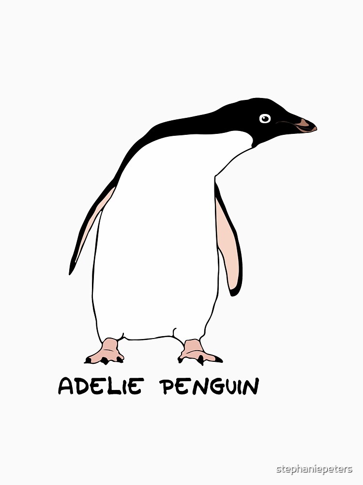 "Adelie Penguin with words" T-shirt by stephaniepeters  