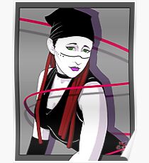 Cybergoth Deco - Patrick Nagel Style Study Poster