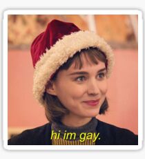 CAROL MOVIE ROONEY MARA 'HI IM GAY' Sticker
