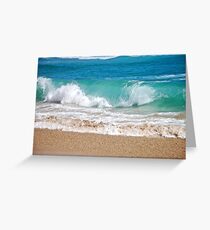 Wave breaking on the beach Greeting Card