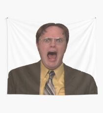 Dwight Schrute Screaming Wall Tapestry