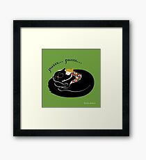 lovely hug (poster, quadro, cuscino) Framed Print