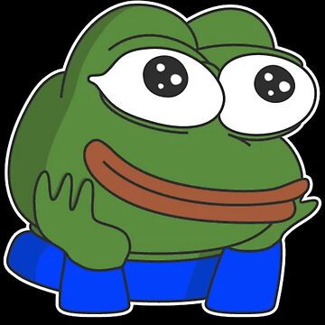 Grinning Poggers emote - peepo pepega twitch discord frog | Art Board Print