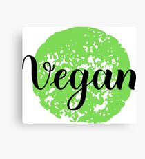 Vegan Handwritten lettering element for labels, logos, badges, stickers or icons. Vegan, vegetarian Canvas Print