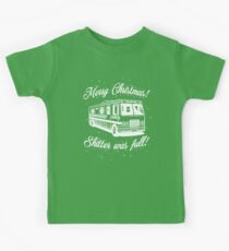 National Lampoons Christmas - Shitter Was Full (Green) Kids T-Shirt
