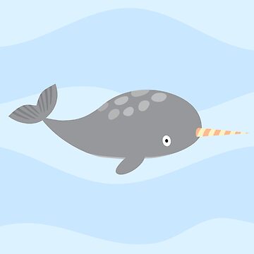 Artwork thumbnail, Cute narwhals by petitspixels