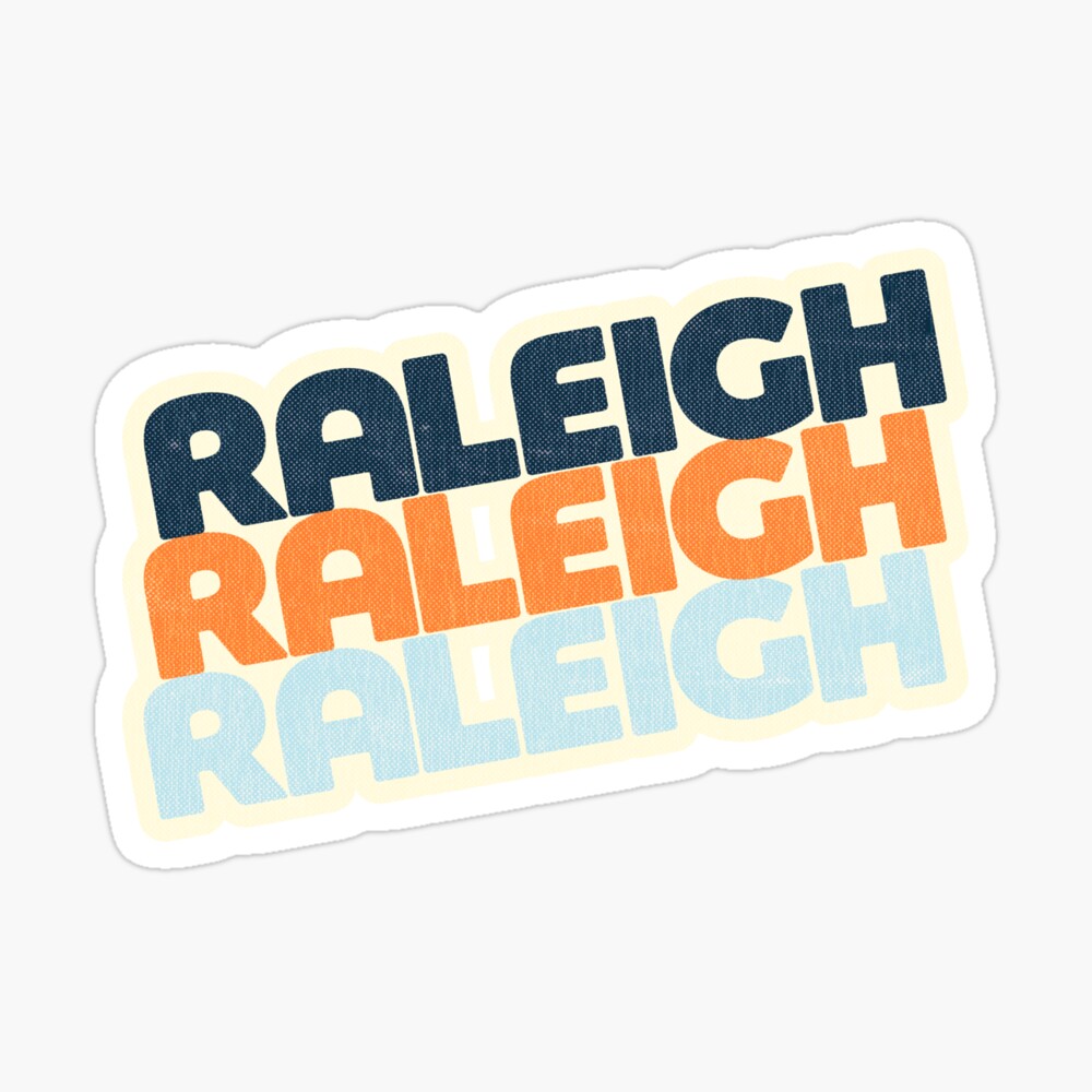 Raleigh, NC | Retro Stack Sticker