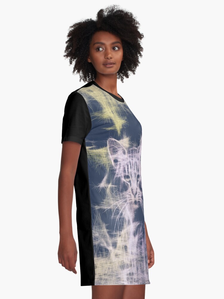 Alternate view of Linify Cat Graphic T-Shirt Dress