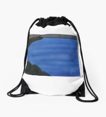 Overcast Ocean Drawstring Bag