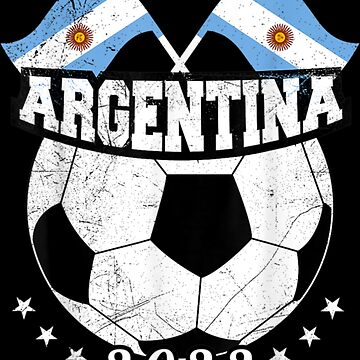 Argentina Team Flag Soccer Ball World Cup Drawstring Bag