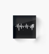 Space Heartbeat Acrylic Block
