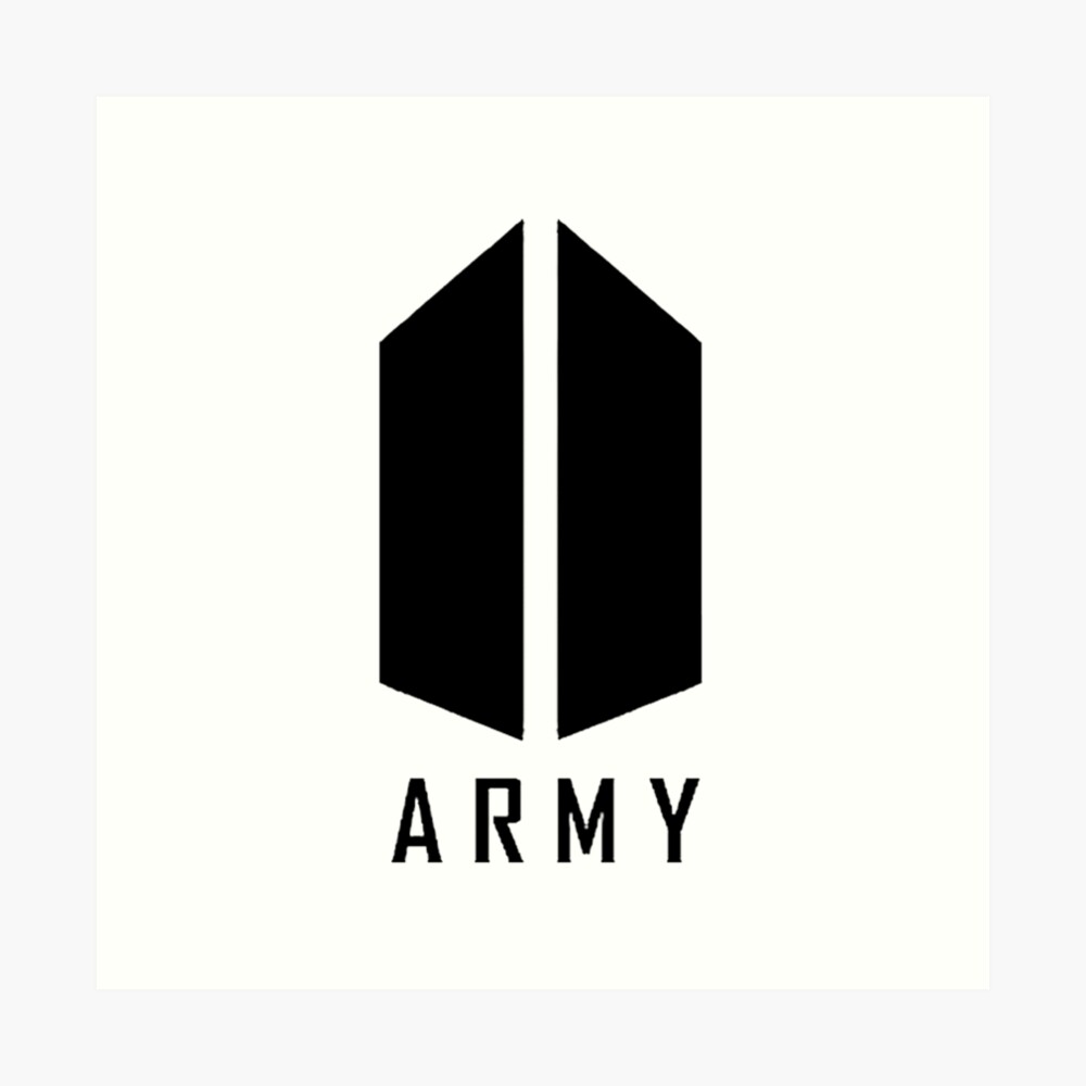  BTS  ARMY  Logo  Black Art Print by Kissa Aura Redbubble