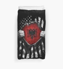 Albanian American Flag. Albania National Flag Duvet Cover