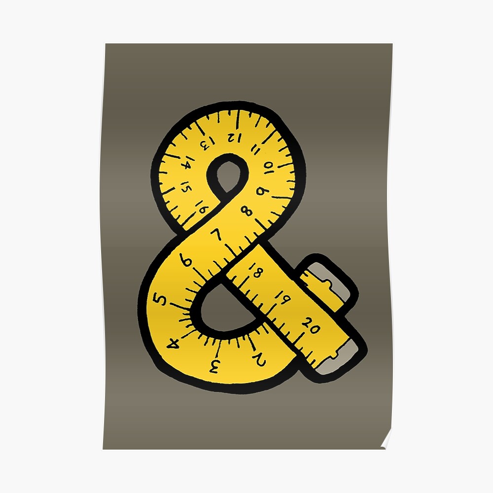 Ampersand Measuring Tape Poster