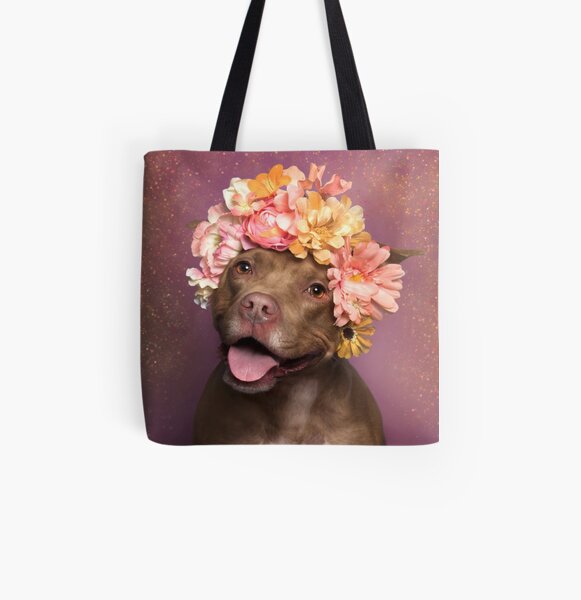 Flower Power, Topaz All Over Print Tote Bag