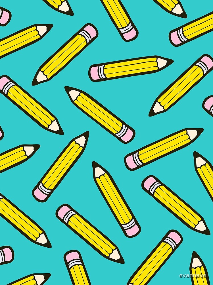 Pencil Power Blue Pattern by evannave
