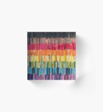 Philadelphia Gay Pride Flagge Collage Acrylblock